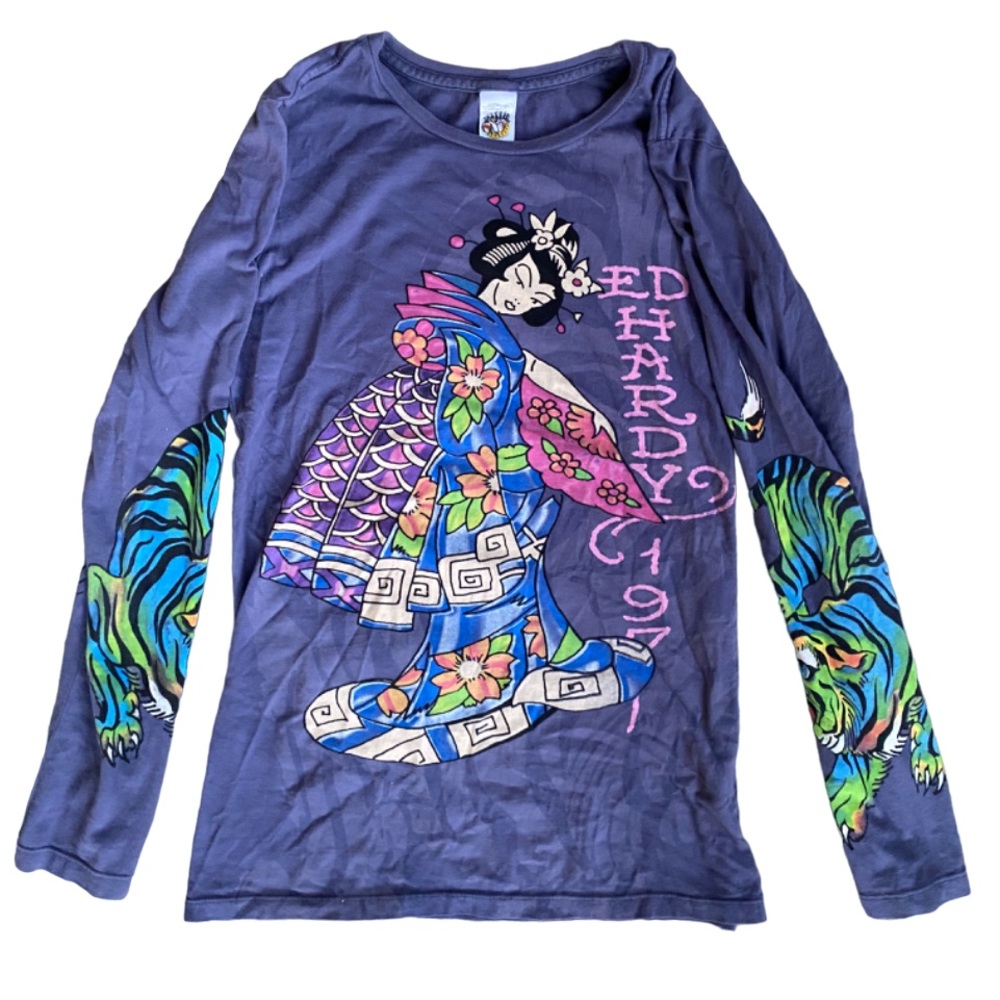 Ed Hardy Christian Audigier Vintage Y2K Long-sleeve Shirt